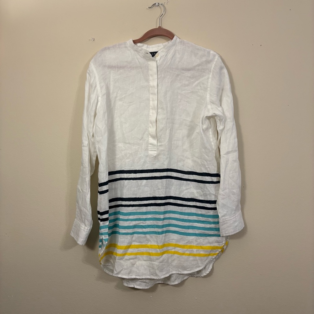Lauren Ralph Lauren Beach swimsuit Cover Up women’s large 100% linen white